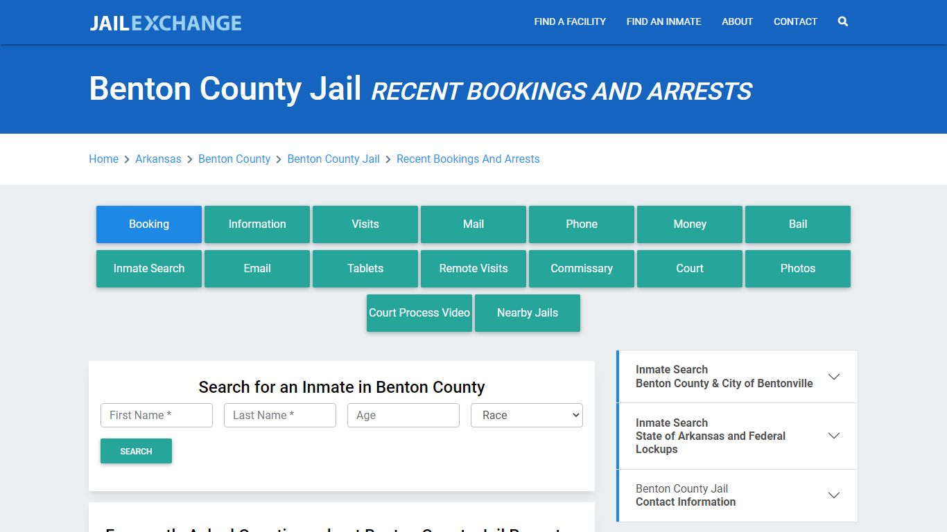 Benton County Jail AR Recent Arrests and Bookings - Jail Exchange